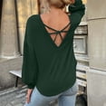 thumbnail image 3 of Timegard Womens T Shirts Long Sleeve Round Neck Basic Tops Casual Comfy Solid Color Blouses, 3 of 6