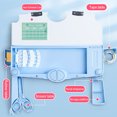 thumbnail image 2 of Press Type Multi-grid Partition Design School Timetable Scissors Eraser Tape Dock Pencil Case Cartoon Astronaut Pattern Student Double Layer Stationery Holder School Supplier, 2 of 7