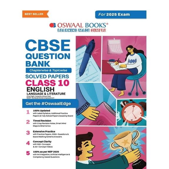 Oswaal CBSE Question Bank Class 10 English Language & Literature, Chapterwise and Topicwise Solved Papers For Board Exam, (Paperback)