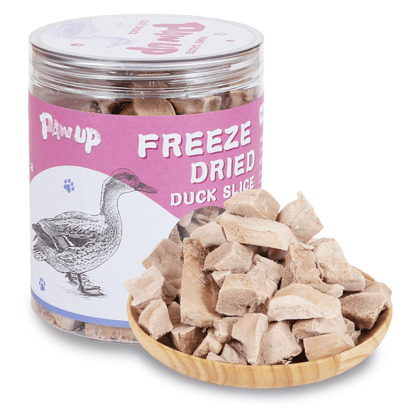 PAWUP Freeze Dried Duck Dog Treats for Small Medium Large Dogs, Single Ingredient, Grain Free, High Protein, Natural Hypoallergenic Snacks, 3.9oz