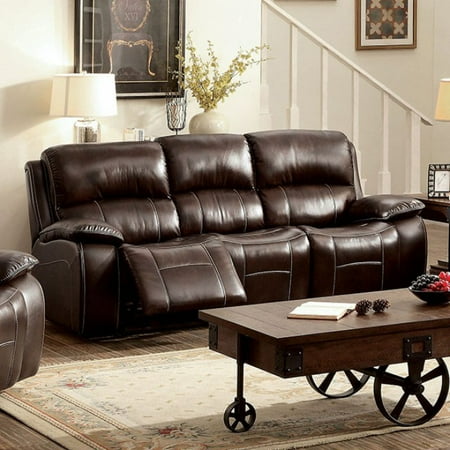 Ruth Transitional Style Sofa Brown
