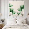 thumbnail image 4 of Green Floral Wall Art Painting on Canvas, Elegant Tulip Vintage Wildflower Plant Canvas Art Home Prints Wall Art Framed Modern Artwork for Living Room Bedroom Wall Decor 16x16in, 4 of 9