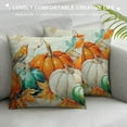 thumbnail image 3 of Fall Maple Leaves Pillow Covers  Teal Orange White Green Pumpkins Decorative Couch Pillow Cases  Autumn Thanksgiving Throw Pillows Farm Decor For Room Porch Patio Couch Outdoor, 3 of 5