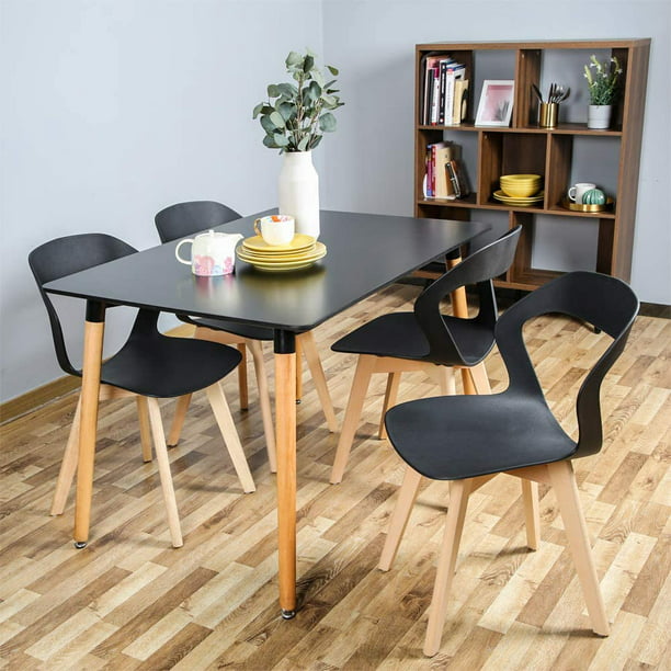 Bestier 4 Modern Dining Chairs Mid, How To Put Plastic On Dining Room Chairs