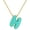 Blue, variant on Bubble Letter Necklace for Women,14K Gold Plated Enamel Colorful Balloon Initial Pendant Box Chain Necklace, Dainty Jewelry Gift