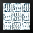 thumbnail image 2 of SD Graphics Studio 12x12 Black Modern Framed Museum Art Print Titled - Blue Glyphics II, 2 of 5