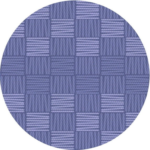 Ahgly Company Indoor Round Patterned Sky Blue Dress Blue Area Rugs, 7' Round