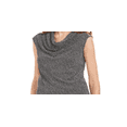 thumbnail image 2 of Kasper Women's Metallic Print Cowlneck Top Black Size XX-Large, 2 of 3