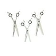 thumbnail image 2 of Pro Quality Lefty Reversable Shears Dog Cat Grooming Weightless Left Hand 7 Inch (Full Set - Straight Curved 20 Tooth Thinner Shears), 2 of 12