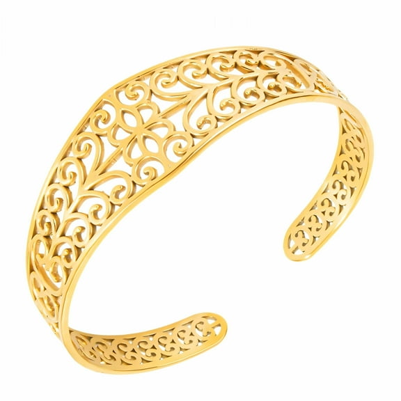 DESIGNICE Bangle Bracelets for Women Cut-Out Design Gold Chunky Bracelet Womens Gifts for Birthday Bangle Bracelets for Women Style1