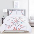 thumbnail image 5 of HomeRoots 528103 Coral Queen Size 100 Percent Cotton 200 Thread Count Washable Duvet Cover Set, 5 of 5