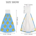 thumbnail image 2 of Hanging Towels 2 Pcs, Dish Towels Cartoon Cute Duck Absorbent Hand Towels with Hanging Loop Washcloth for Bathroom Kitchen, 2 of 6