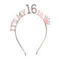 thumbnail image 3 of Birthday Party Hair Hoop Golden Headband 18x15.5cm 1Pc, 3 of 3