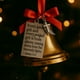 thumbnail image 1 of Decoración navideña con versículos bíblicos | Campana dorada con inscripciones espirituales | Celebración por Navidad con fe y esperanza, 1 of 1