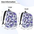 thumbnail image 4 of Daiia Butterflies Vintage Canvas Backpack for Men and Women ,Hiking Backpack,Travel Laptop Bag for School,Large Capacity Backpack, 4 of 8