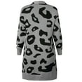 thumbnail image 6 of Oversized Women's Leopard Print Cardigan with Front Opening, 6 of 9