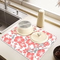 thumbnail image 6 of Ryvnso Elegant Flowers-r1 Dish Drying Mat for Kitchen Countertop 18x24 Large Dish Pad Drainer Rack Dish Sink Mats, 6 of 7