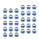 thumbnail image 1 of 100pcs 85/200ml Ice Cream Cup Ball Cup with Half Ball Cover Dessert Cake Cup Bowl (Blue), 1 of 3