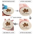thumbnail image 2 of POGLIP Thanksgiving Orange Plaid Maple Leaf Set of 4 Round Coaster for Drinks, Absorbent Ceramic Stone Coasters Cup Mat with Cork Base for Home Kitchen Room Coffee Table Bar Decor, 2 of 5