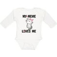 thumbnail image 3 of Inktastic My Meme Loves Me Girls Girls Long Sleeve Baby Bodysuit, 3 of 5