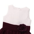 thumbnail image 4 of YiZYiF Kids Girls Pleated Flower Girls Dress Chiffon Sleeveless Birthday Party Dress, 4 of 7