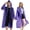 Purple, variant on EVA Rain Poncho for Adults, 2 Pack Reusable Raincoat with Hoods and Sleeves, Pink