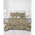 thumbnail image 3 of Vintage Spring Floral King Size Down Alternative Comforter, Lightweight Comforter Quilt Bedding Set with Pillow Shams Farmhouse Flowers Green Vintage All Seasons Bed Comforter Duvet Insert 96"x106", 3 of 7