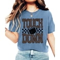 thumbnail image 2 of Leopard Print Touchdown Shirt for Women Football Game Day Graphic Tee, Blue Jean Shirt, 2XL, 2 of 8