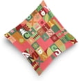 thumbnail image 5 of GZHJMY Christmas Elements Throw Pillow Cover 20 x 20 Inch, Soft Square Cushion Case for Home Couch Sofa Bedroom Car Farmhouse Decor Home Decor, 5 of 7