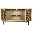 thumbnail image 2 of Striking Parquet Finish Media Console Cabinet, 2 of 3