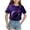 A161-Dark Purple, variant on Girls Summer Short Sleeve Shirt Kids Crewneck Curve Hem Soft Tunic Tops T-Shirts,Curve Hem(Purple,3-4 Years)