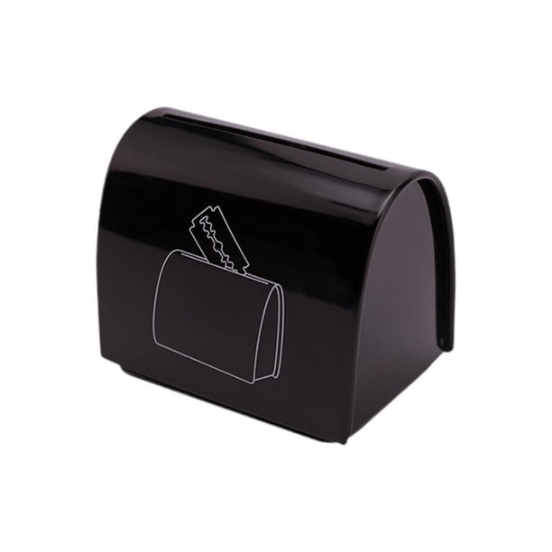 Caso de eliminación de cuchillas Double Edge Bank Barber Shop Sharps Metal Sharps Bin reciclaje de reciclaje para salones de peluquería Salones de