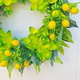 thumbnail image 6 of BCZHQQ 18" Spring Wreaths for Front Door Lemon Wreath Summer Wreath with Green Eucalyptus Leaves, Artificial Wreath Green Foliage Wreath for Wall Window Farmhouse Party Holiday Home Decor, 6 of 6