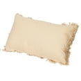 thumbnail image 3 of Vickerman 12" x 20" Beige Fringe Cotton Pillow, 3 of 4