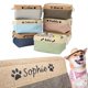 thumbnail image 2 of Personalized Pet Toy Storage Basket Toy Clothes Bin Dog Custom Name DIY Canvas Collapsible Box Free Print ID Pet Accessories ShopWise Round, 2 of 20