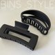 thumbnail image 2 of Juego de 2 Pinzas para el Pelo ZHAOCHENG Rectangulares de Plástico Negro Esmerilado Antideslizantes, 2 of 4