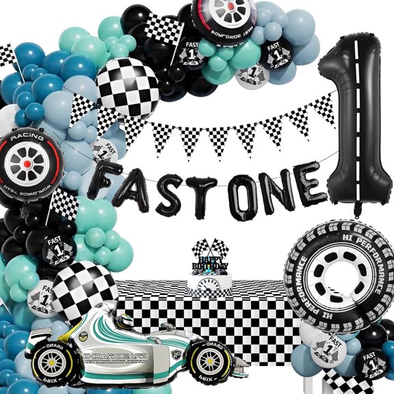 1st Birthday Decorations for Boys, Racing Cars Theme Party Decorations, First Birthday Decoration Boy Car, Fast One Decorations Kids