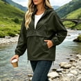 thumbnail image 5 of Trikvn Anorak Jacket Women Hooded Removable Half Zip Lightweight Pullover Windbreaker with Pockets Long Sleeve Loose Outdoor Rain Coat for Hiking, 5 of 9