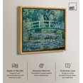 thumbnail image 2 of Monet-Water Lilies And Japanese Bridge Blue Monet Art Prints Canvas Wall Art by Art Remedy, Gold Floater Frame, 24"x24", 2 of 7