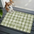 thumbnail image 5 of Sage Green Plaid Bathroom Rug Washable 2x3 Entryway Rug Non Slip Modern Art Checkered Farmhouse Front Door Mat Low Pile Indoor Doormat Throw Floor Carpet for Kitchen Bedroom Entrance, 5 of 8
