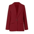 thumbnail image 3 of Casual Blazers for Women 2025 Long Sleeve Notch Lapel Collar Button Open Front Business Casual Work Office Jacket, 3 of 6