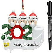Personalized 2021 Christmas Ornaments Quarantine Family with Toilet Paper Hanging Ornament for Christmas Decorations Tree Home Decor Xmas Gifts (Family of 3) Walmart Canada