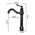 thumbnail image 2 of Grifo De Baño Monomando Llave Mezclador Cocina Lavamanos Belug Negro, 2 of 5