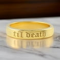 thumbnail image 3 of 5mm Til Death Ring, Til Death Band Ring, Personalized Ring, Mens Ring, gift for men, promise ring,, 3 of 3