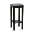 thumbnail image 4 of Kate and Laurel Talcott Modern Square Wood Drink Table, 12 x 12 x 28, Black, Transitional Decorative Two-Tier Pedestal Table for Use as Plant Stand Indoors or Living Room Decor Accent, 4 of 8