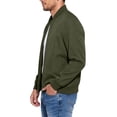 thumbnail image 6 of GrmtClth Men's Casual Varsity Jacket Vintage Lightweight Faux Suede Bomber Jackets with Pockets Army Green 2XL, 6 of 8