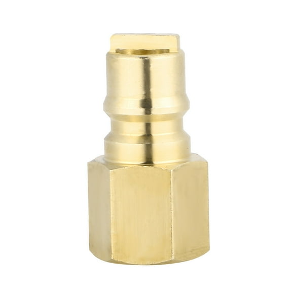 FUEENIRVA Brass Quick Connect Fittings Kit Gas Connector Golden 1Pack