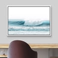 thumbnail image 3 of wall26 Framed Canvas Print Wall Art Blue Ocean Wave on Washed Out Beach Nature Wilderness Photography Modern Nautical Scenic Colorful Multicolor for Living Room, Bedroom, Office - 24"x36" W, 3 of 5