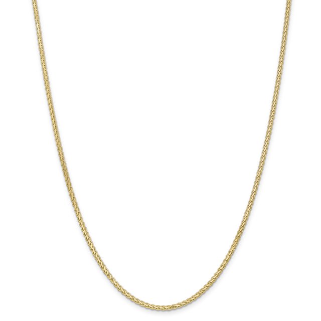 14K Yellow Gold 2.5mm Flat Wheat Chain