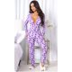 thumbnail image 1 of VISgogo Mono con Estampado de Leopardo Animal para Mujer, Manga Larga con Escote en V Profundo Bodycon Pantalones Largos Body Ropa de Dormir VISgogo moda, 1 of 2